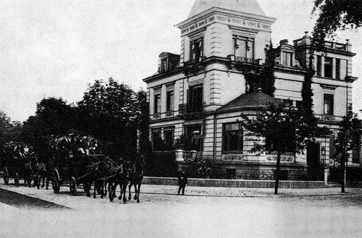 Villa Reimers, Bellevue 34, Ecke Scheffelstraße, um 1893